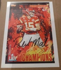 PATRICK MAHOMES CHIEFS 8.5x11 ULTRA PREMIUM GLOSSY COLOR ART CHAMPIONSHIP POSTER