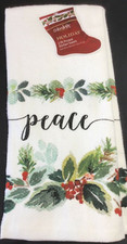 COLORDRIFT KITCHEN TOWELS 2 PEACE HOLLY 18 X 28 100 COTTON NIP