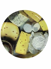 ppd Stoneware Pizza Plate Cheese 12" Yellow Green Blue White