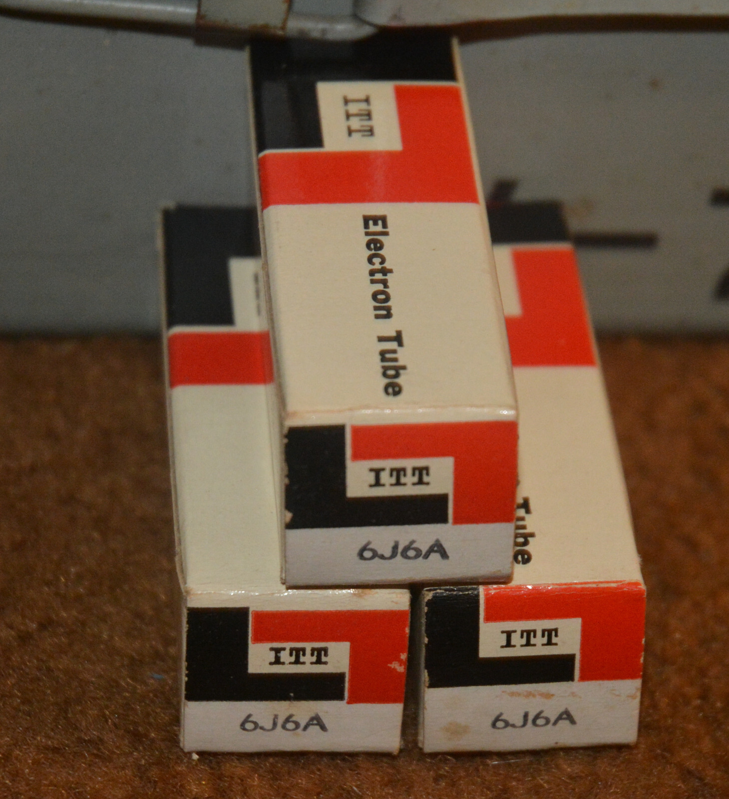 3 ITT 6J6A Vacuum Tubes - Tested Good on TV-7D/U Tester