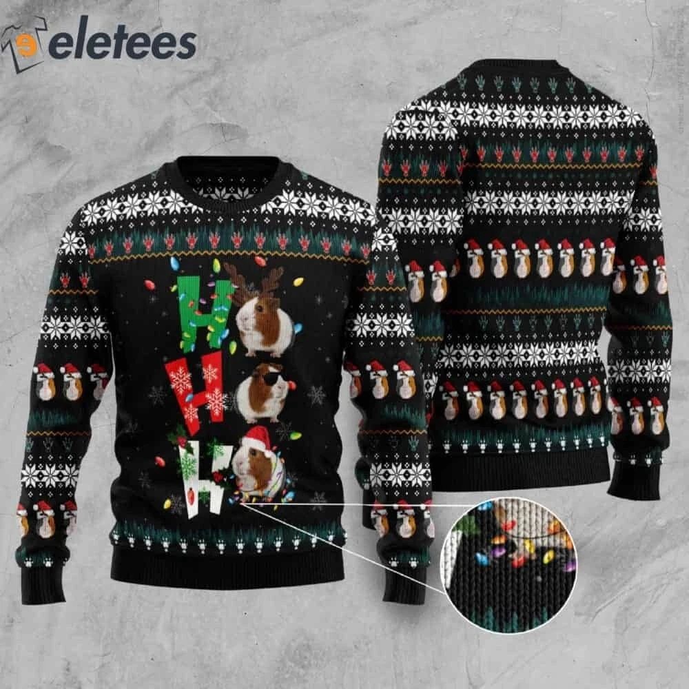 Hohoho Guinea Pig Ugly Christmas Sweater AT43N2F8