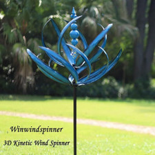 Girandola Da Giardino In Metallo - 126 Cm, Colorata, A Forma Di Mulino A Vento - Foto 4