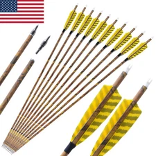 30" Carbon Arrows SP500 Hunting Arrows 4" Feather Archery Compound Recurve Bow