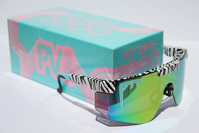 PIT VIPER The Herbivore 2000 Sunglasses/Safety Zebra/Rainbow ANSI