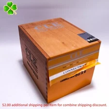C.L.E. Connecticut 60 x 6 Empty Wood Cigar Box 6.5" x 5.25" x 5.25" ~