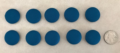 NEW Set Lot 10 Round Blue Teal Aqua Turquoise Retro Vtg Style Shank 1" Buttons - Picture 2 of 4