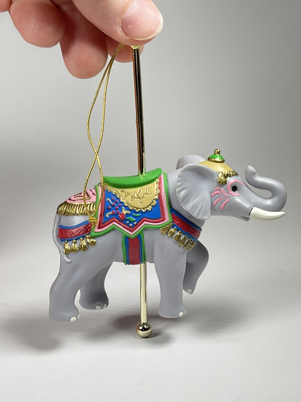Vtg Avon Elephant Carousel Ornament w Box
