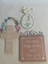 Lot Of 3 Baby Girl Wall Pictures Baby Gift