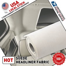 3MM Beige Suede Headliner Fabric 80"x60" Foam Backed for Car Inner Roof Repair