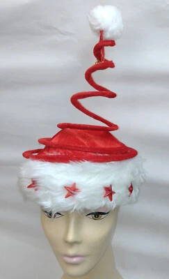 Gorro de Navidad Sombrero en Espiral Santa Claus Sin Función Destello Carnaval - Imagen 1 de 2