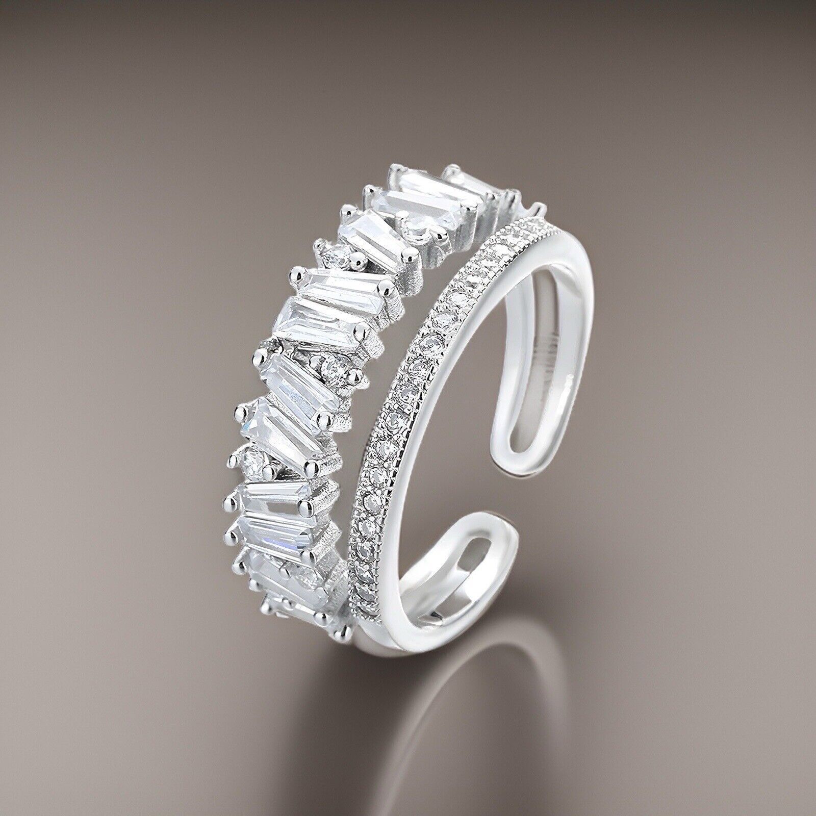 anillos para mujer plata de ley diamante americano