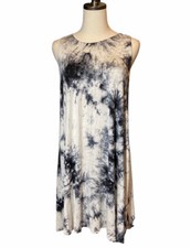 Tie Dye Sleeveless Summer Sundress Mini Dress S