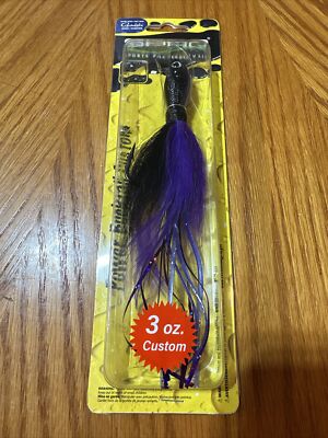SPRO Power Bucktail Custom Jig 3 oz. Saltwater Fishing Black Purple SPBCBLP-3