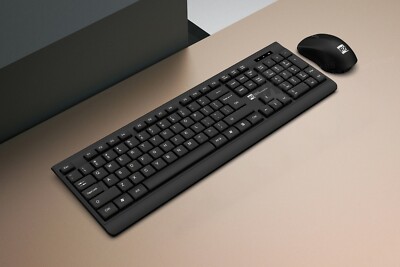 2.4GHz Wireless Keyboard and Mouse Combo Set Full Size For PC 