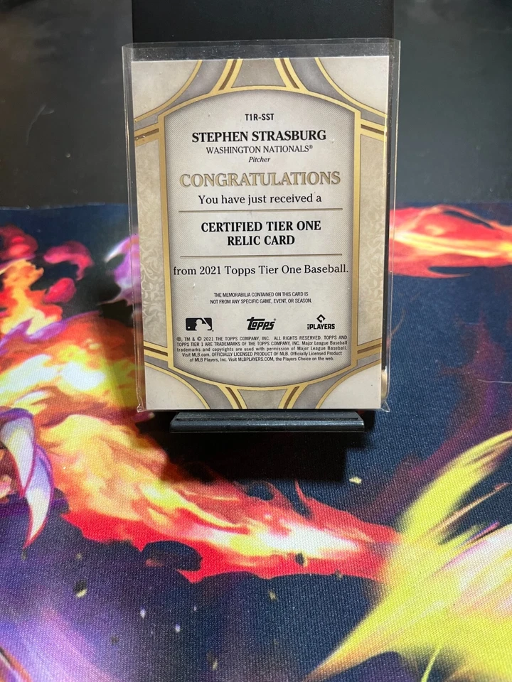 2021 Topps Tier One Relics Stephen Strasburg Jersey /299 #T1RSST - Image 2 of 2