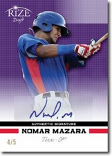 NOMAR MAZARA 2012 Rize Rookie Autograph PURPLE Auto RC #/5