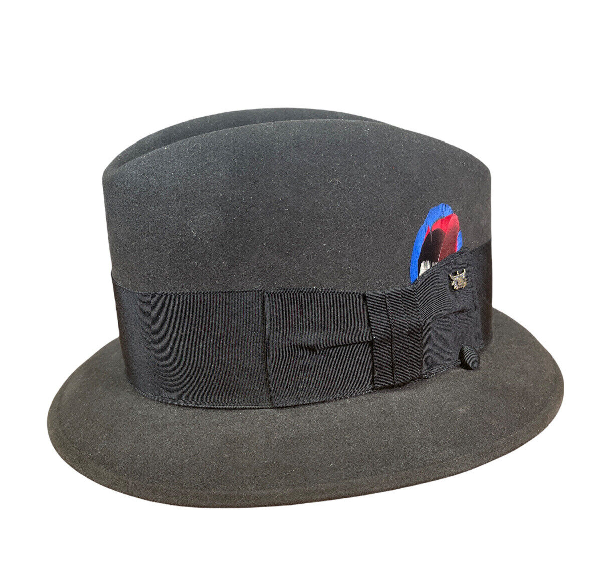 CHARLES KNOX Hatter Fedora Bucket Hat with Feather Vintage CHARLES KNOX Hatter Fedora Bucket Hat with Feather Vintage