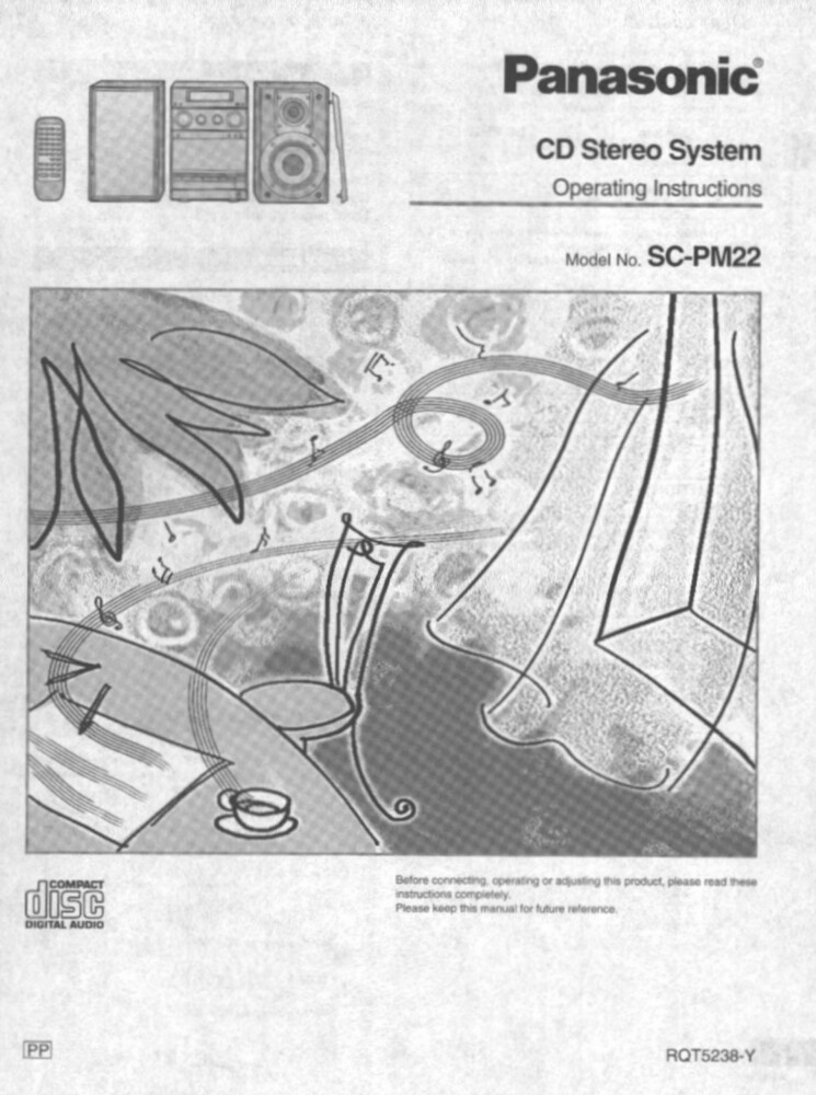 Panasonic SA-PM22 CD Stereo System Owners Instruction Manual | eBay