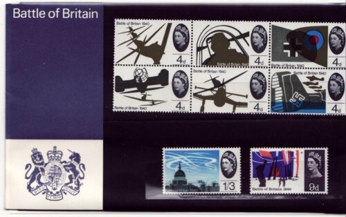 GB Royal Mail Stamps 25th Anniv. Battle of Britain Presentation Pack PP7 - 1965 - Imagen 1 de 2