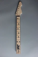 22 Fret Electric Guitar Neck Black Binding Bolt on Cat Inlay 25.5 Inch DIY 