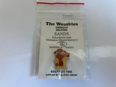 VINTAGE WOMBLE ORINOCO EMAILLE ANSTECKNADEL ABZEICHEN AUF ORIGINALKARTE