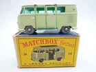VINTAGE MATCHBOX LESNEY No.34b VOLKSWAGEN SPLIT SCREEN BUS IN ORIGINAL BOX 1962
