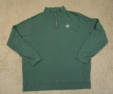 Peter Millar Pullover Men XL Green Quarter Zip Duke Blue Devils Golf Club Cotton