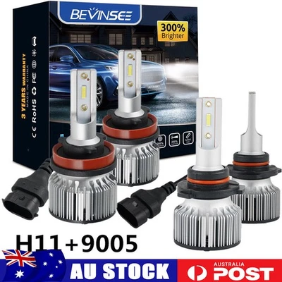 4x H11 9005 LED Headlight Globes High Low Beam For Mitsubishi ASX XA 2010-2019 - image 1 of 4