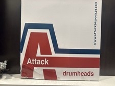 New Attack Drumheads 20” Clear Black Ported * NOS HTF Bass Drum Head