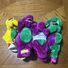 Lot Barney  Friends Plush Barney Baby Bop  BJ Dinosaur