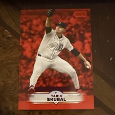 Topps 2025 Stadium Club Tarik Skubal Red Parallel Detroit Tigers #67 Baseball