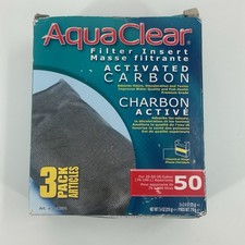 Aquarium Activated Carbon Filter Inserts Size 50 3 count AquaClear Fast Shipping