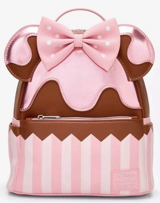 Loungefly Disney Minnie Mouse Strawberry Chocolate Cupcake Mini Backpack