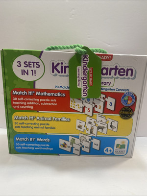 The Kindergarten Learning Library 3 sets in 1 Children Learning Cards, New