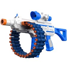 Electric Automatic Toy, JakMean Toy Blaster with 30 Dart Clips and 100 Blue