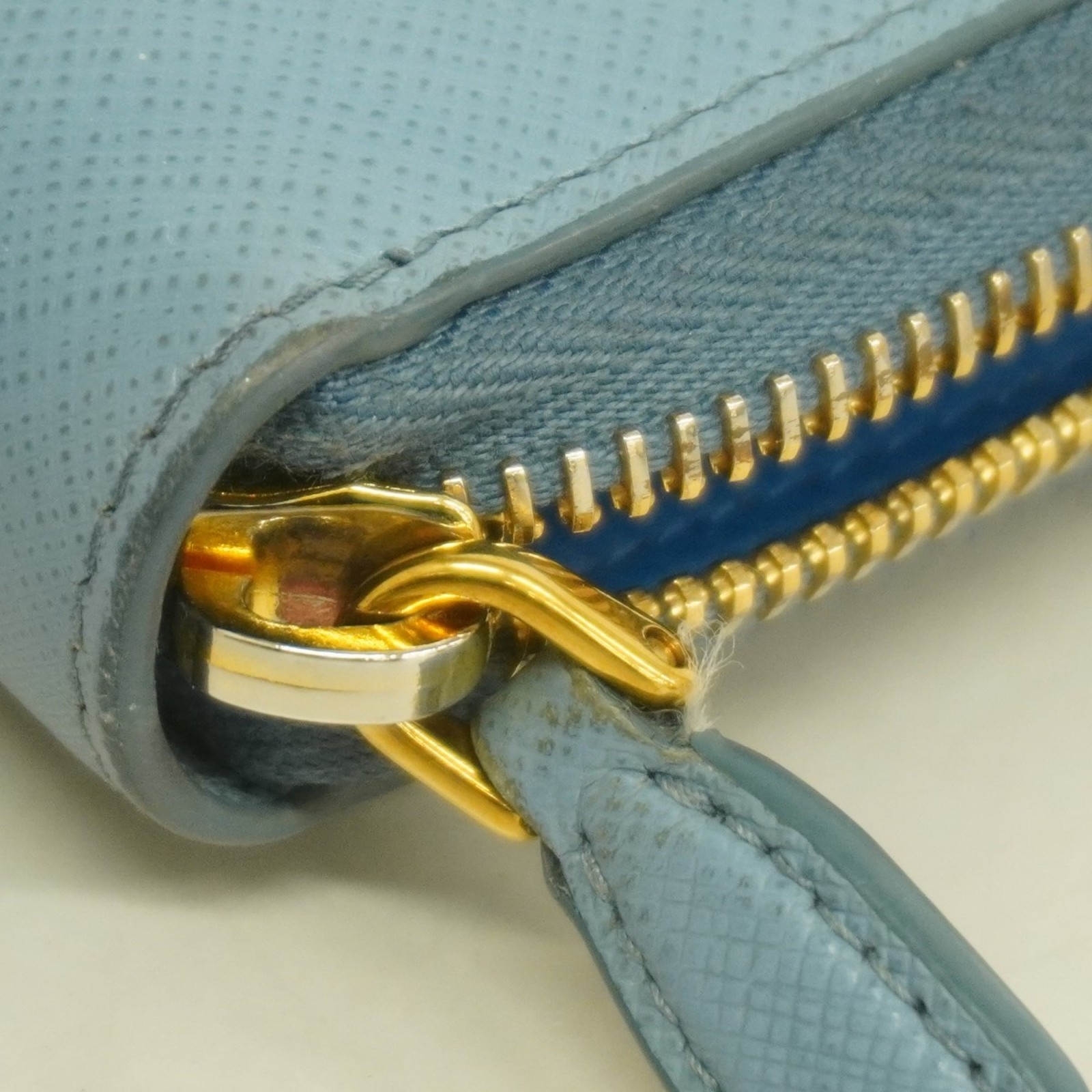 Prada Saffiano Leather Long Wallet, Blue, Women's GZl1fck6 thumbnail 5