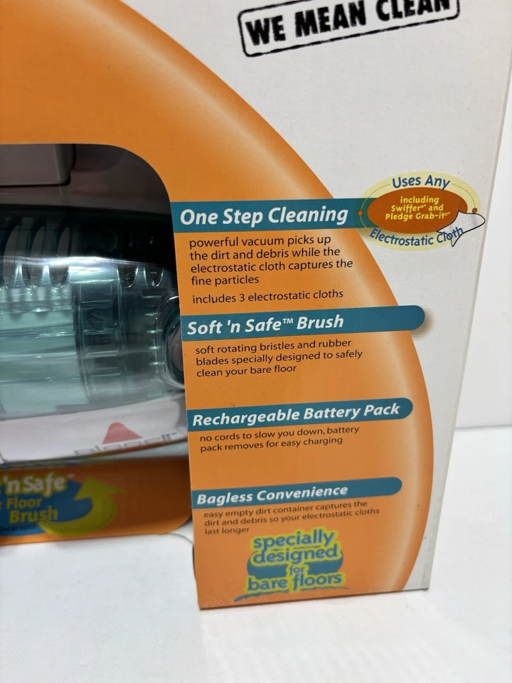 NEW BISSELL Bare Floor Cleaner 3107 Battery Vacuum + Electrostatic Wipe 1 Step - Image 3 of 4