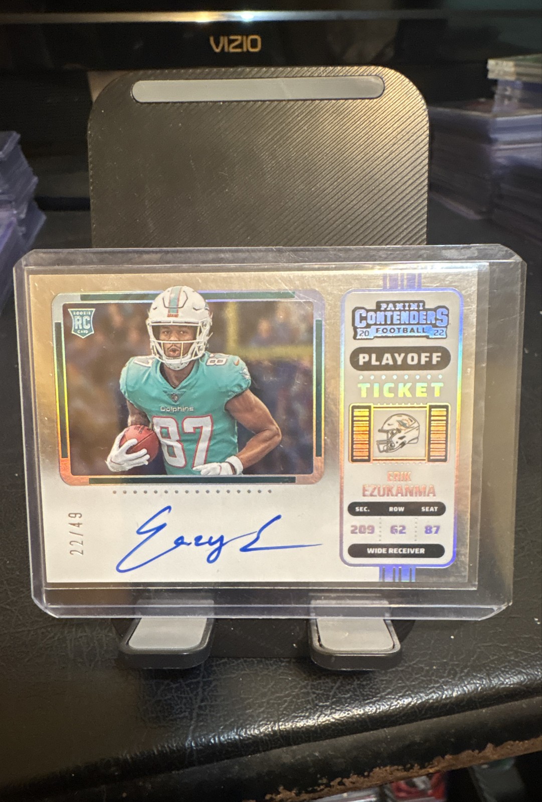 Erik Ezukanma Panini Contenders #116 Variation-Autograph-Playoff Ticket