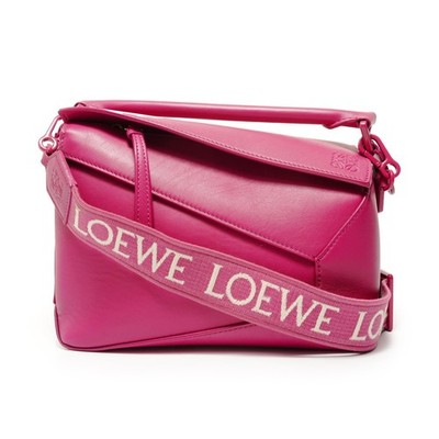 Authentic LOEWE Puzzle Edge 2-way Leather Shoulder Bag pink  WS27658