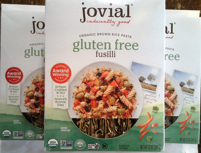 LOT OF 3 jovial Gluten Free Organic Brown Rice Fusilli Pasta, 12oz (BEST BY 7/27
