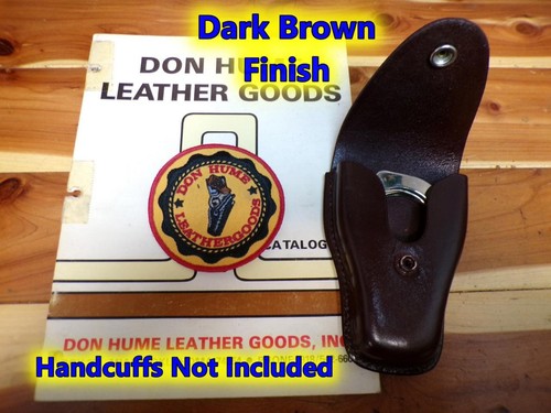 C303 CS Plain Brown DON HUME Leather Police Teardrop Handcuff Case