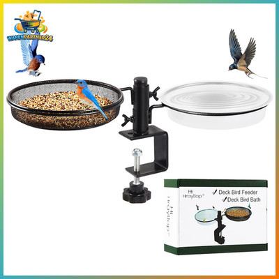 Vogelfutterspender 2-in-1 mit Balkonhalterung für Garten und Balkon