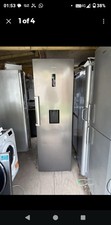 Kenwood Freestanding Tall Larder Fridge Silver Stainless Steel Water Dispenser