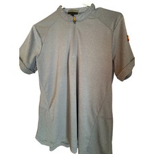 McDonalds Quarter Zip Polo Shirt Mens Gray Logo Casual Work Uniform Ty L