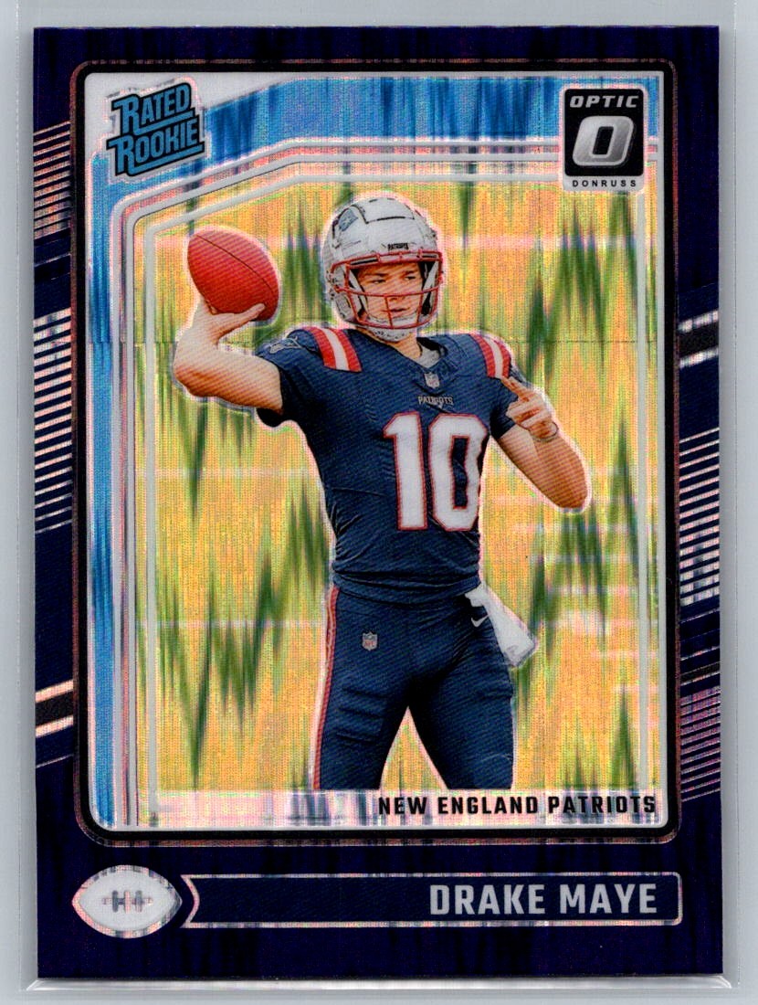 2024 Donruss Optic #229 Drake Maye Purple Shock