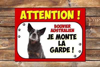 Plaque plastique « Je monte la garde » 14x10cm - Animal Valley