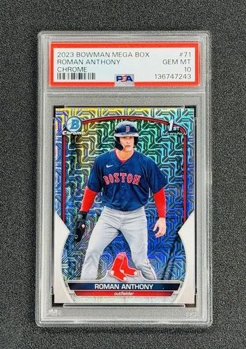 2023 Bowman Mega Box ROMAN ANTHONY Chrome PSA 10 #71 1st Bowman Chrome
