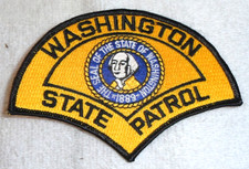 Washington State Patrol Police Arm Badge Abt 5 X 3 12 Inches In Size New