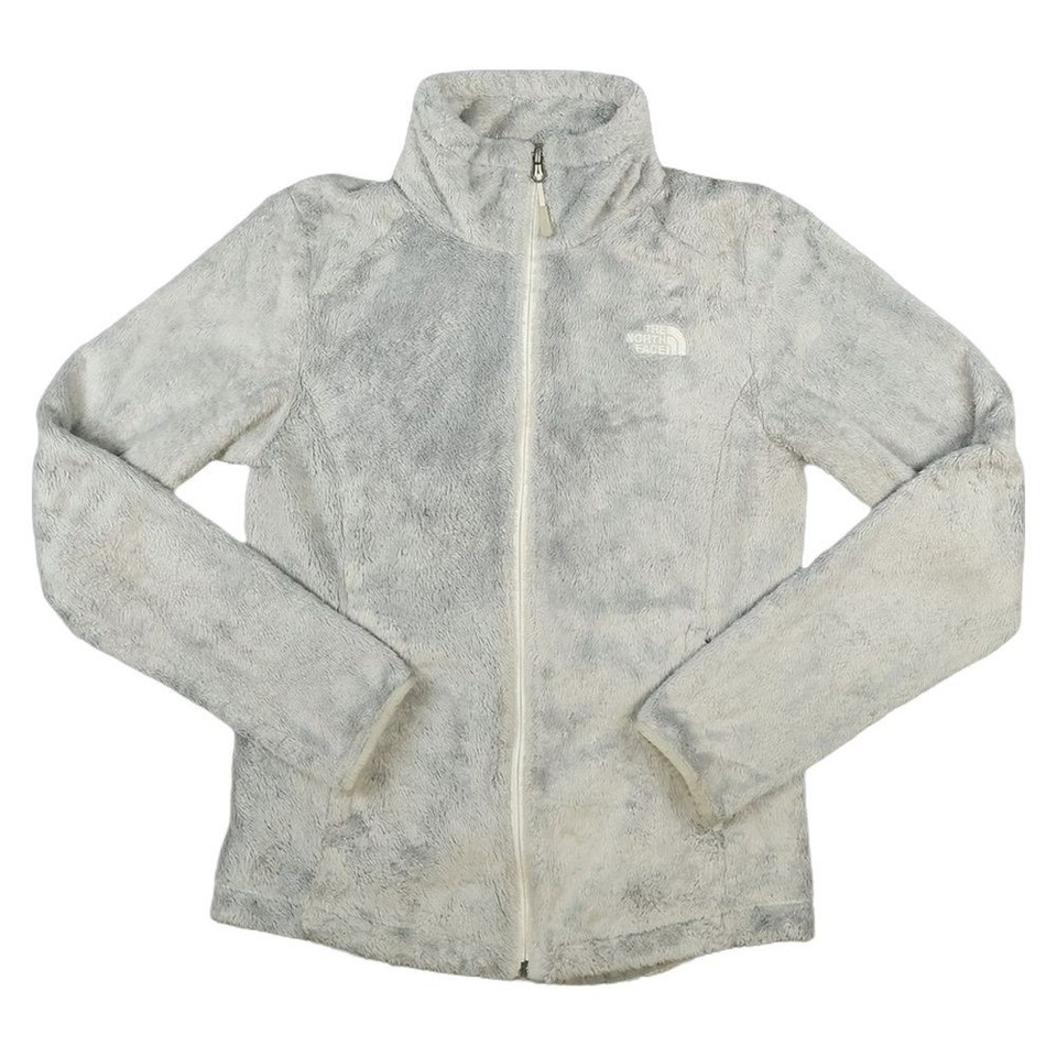 North Face Jacket Womens XSMALL Grey Osito Full Zip Stand Collar Size XS