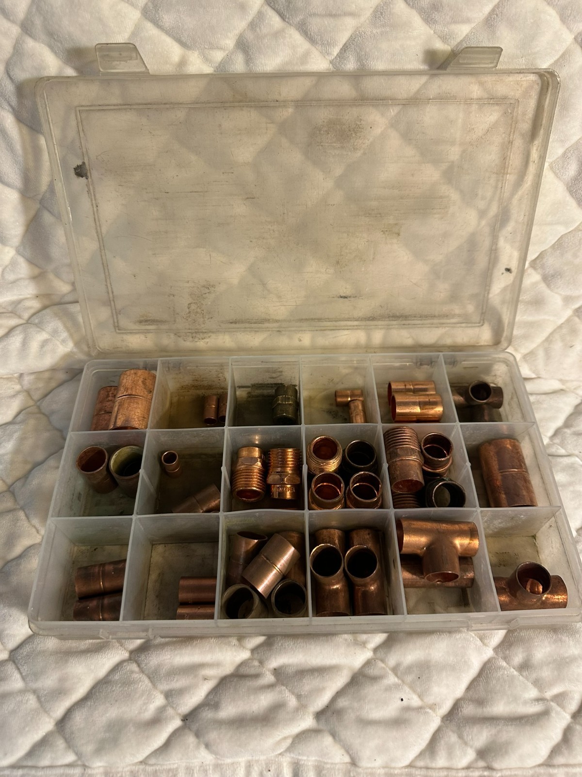 Copper Plumbing Fittings Lot Elbows Couplings Tees Reducers Assorted
